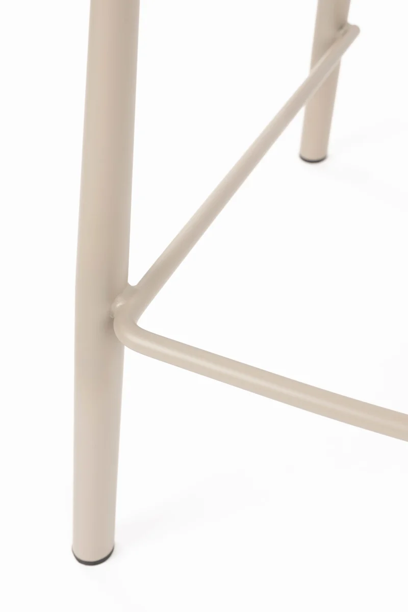 Zuiver Tresenhocker Brit – Beige, Polyester, 54 × 57 × 91,5 cm, 2er-Set