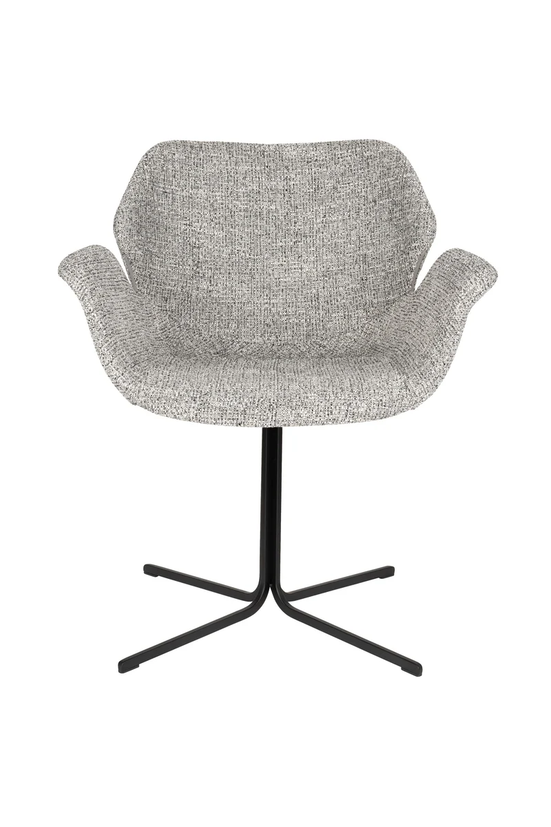 Zuiver Sessel Nikki – Grau, Polyester, 62 × 66 × 80 cm, 2er-Set