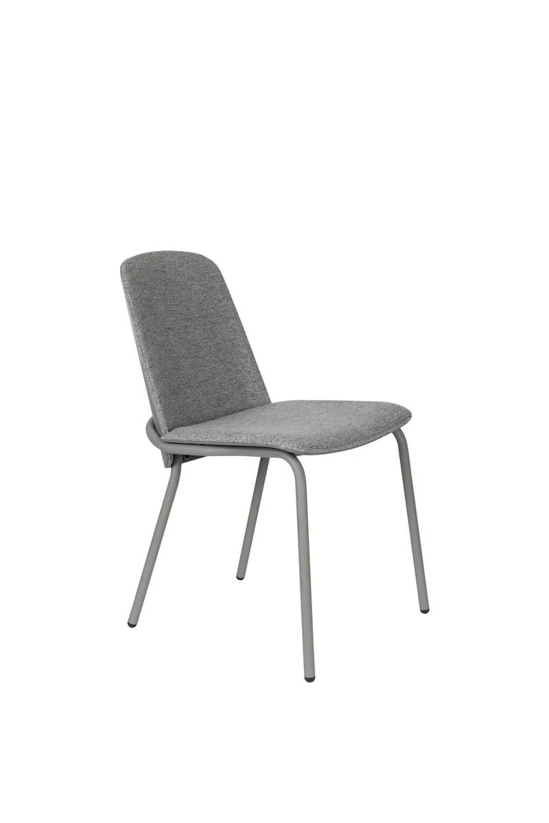Zuiver Stuhl Clip – Grau, Stoff, 48 × 51 × 81,5 cm, 2er-Set