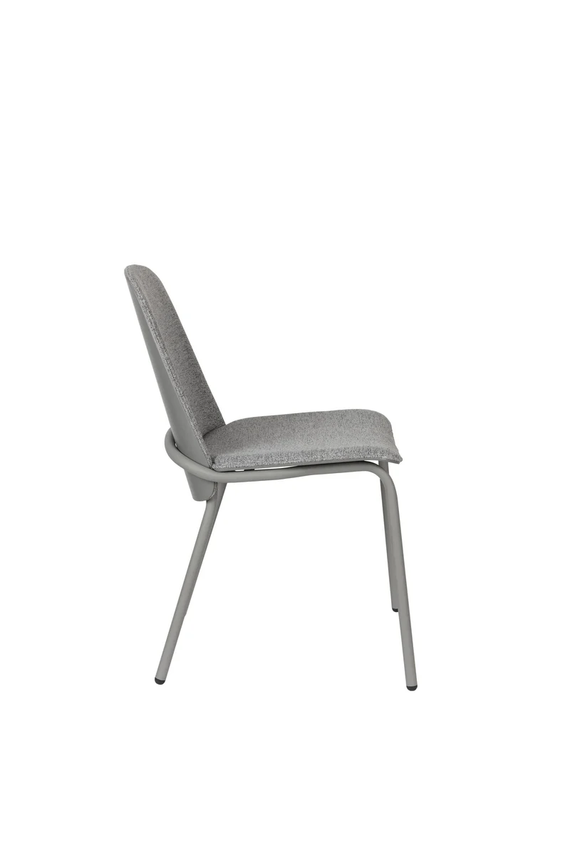 Zuiver Stuhl Clip – Grau, Stoff, 48 × 51 × 81,5 cm, 2er-Set