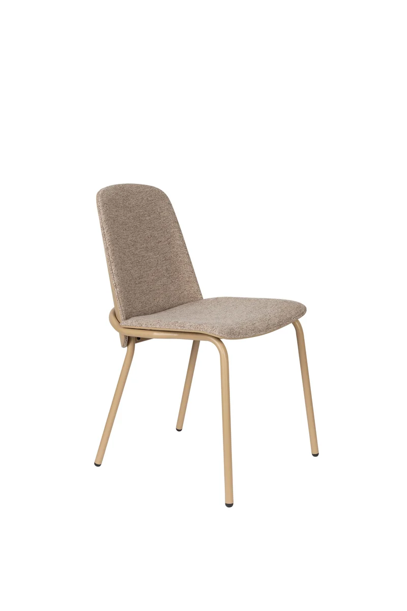 Zuiver Stuhl Clip – Beige, Stoff, 48 × 51 × 81,5 cm, 2er-Set