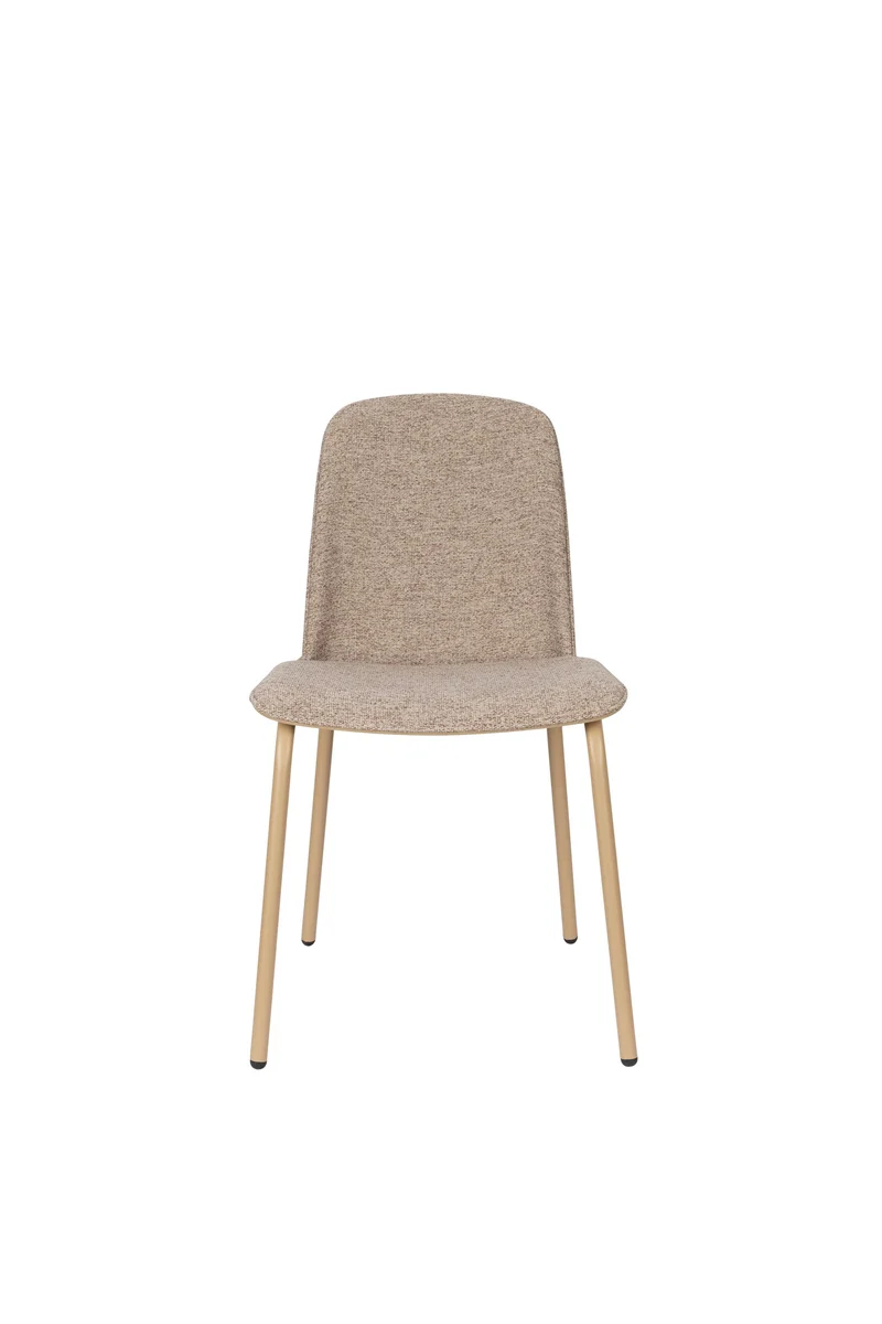 Zuiver Stuhl Clip – Beige, Stoff, 48 × 51 × 81,5 cm, 2er-Set