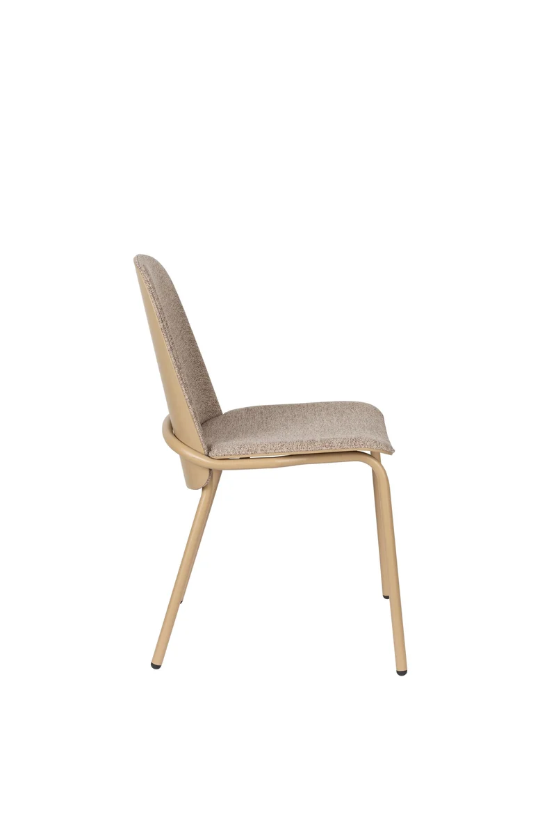 Zuiver Stuhl Clip – Beige, Stoff, 48 × 51 × 81,5 cm, 2er-Set