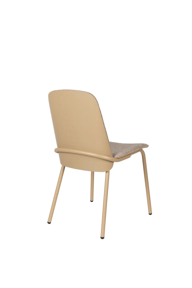 Zuiver Stuhl Clip – Beige, Stoff, 48 × 51 × 81,5 cm, 2er-Set