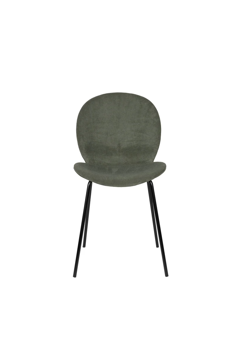 Zuiver Stuhl Bonnet – Grün, Stoff, 53 × 45 × 84 cm, 2er-Set