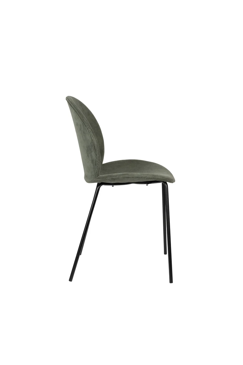 Zuiver Stuhl Bonnet – Grün, Stoff, 53 × 45 × 84 cm, 2er-Set