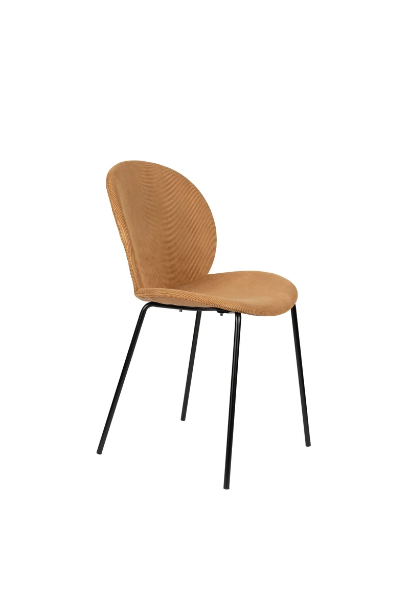 Zuiver Stuhl Bonnet Ochre – Stoff, 53 × 45 × 84 cm, 2er-Set