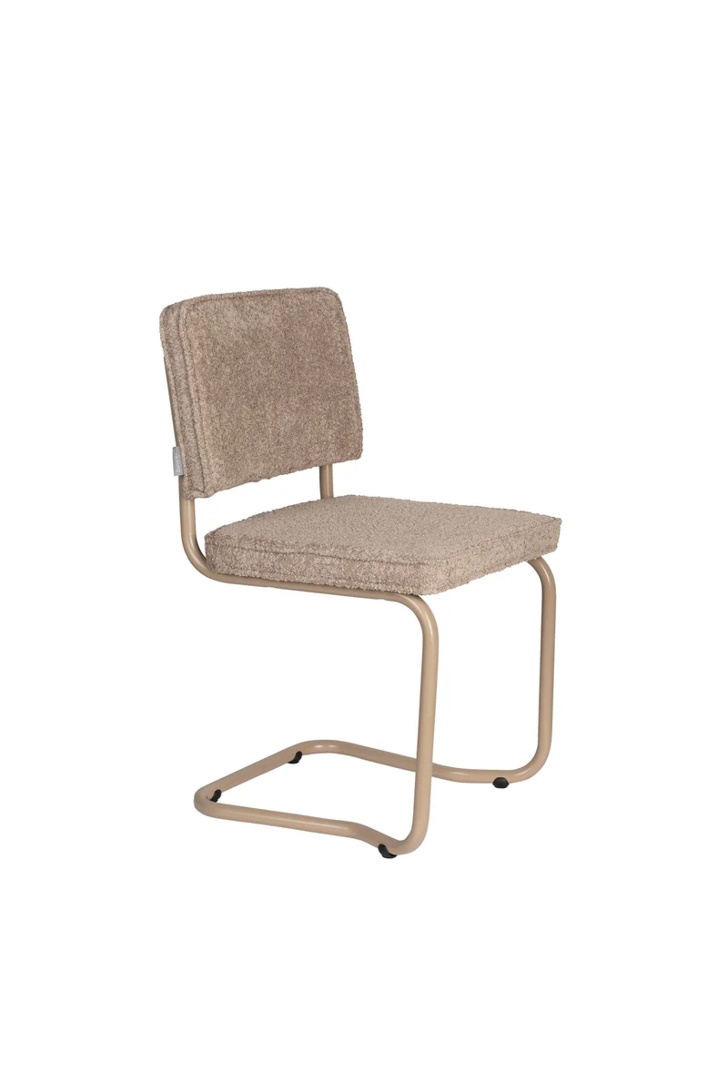Zuiver Stuhl Ridge Kink Soft – Beige, Stoff, 50 × 48 × 85 cm, 2er-Set