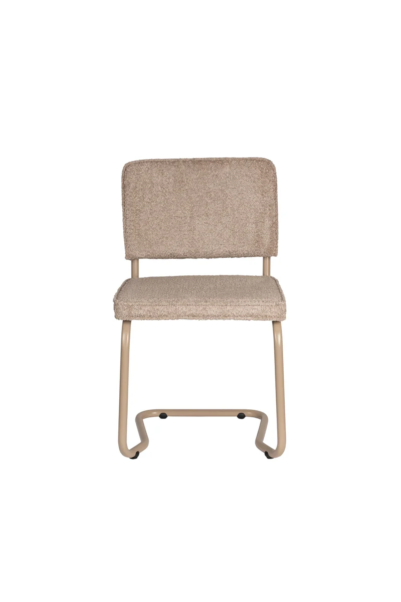 Zuiver Stuhl Ridge Kink Soft – Beige, Stoff, 50 × 48 × 85 cm, 2er-Set