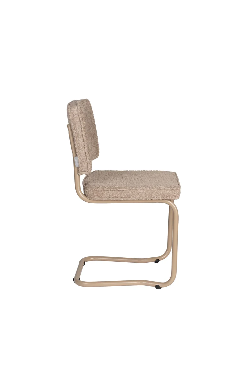 Zuiver Stuhl Ridge Kink Soft – Beige, Stoff, 50 × 48 × 85 cm, 2er-Set
