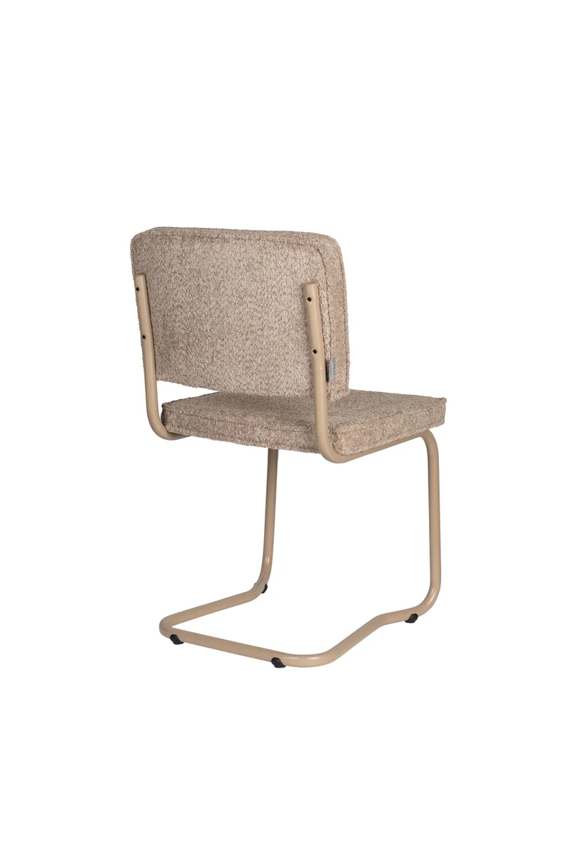Zuiver Stuhl Ridge Kink Soft – Beige, Stoff, 50 × 48 × 85 cm, 2er-Set