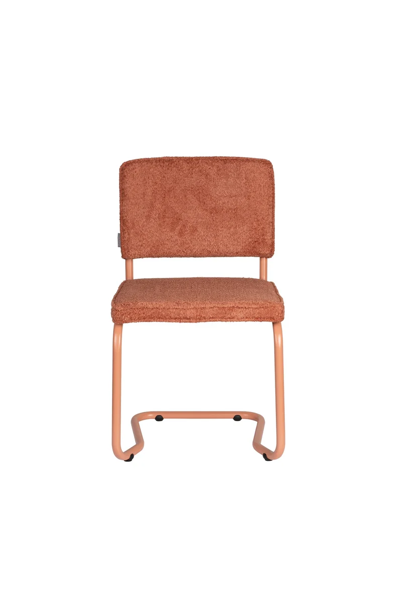 Zuiver Stuhl Ridge Kink Soft Terra – Rot, Stoff, 50 × 48 × 85 cm, 2er-Set