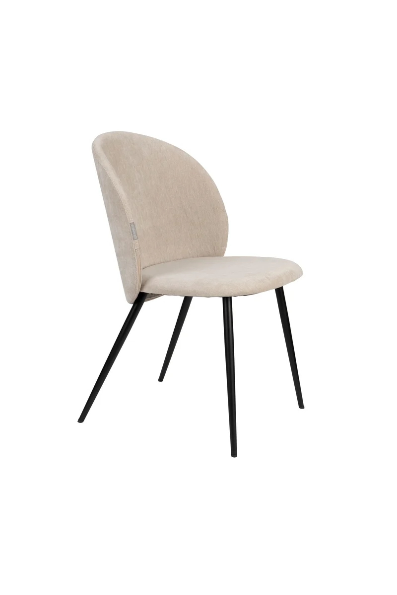 Zuiver Stuhl Cozy – Beige, Eukalyptus-Sperrholz, 57 × 53 × 82 cm, 2er-Set