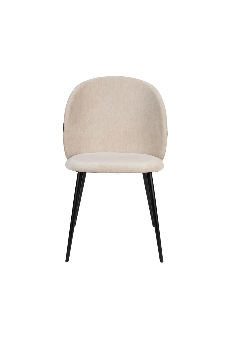 Zuiver Stuhl Cozy – Beige, Eukalyptus-Sperrholz, 57 × 53 × 82 cm, 2er-Set