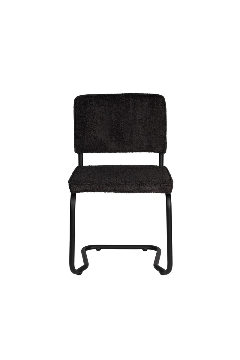 Zuiver Stuhl Ridge Kink Soft – Schwarz, Stoff, 50 × 48 × 85 cm, 2er-Set