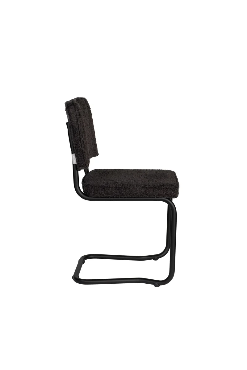 Zuiver Stuhl Ridge Kink Soft – Schwarz, Stoff, 50 × 48 × 85 cm, 2er-Set