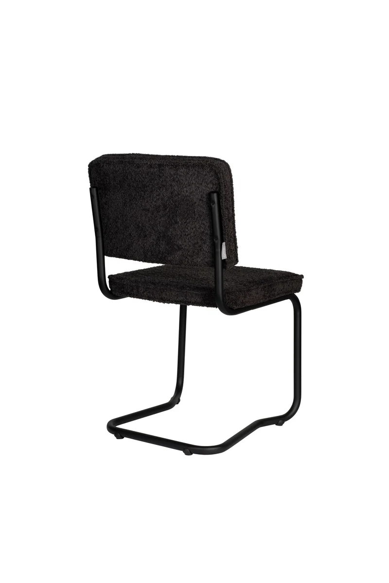Zuiver Stuhl Ridge Kink Soft – Schwarz, Stoff, 50 × 48 × 85 cm, 2er-Set