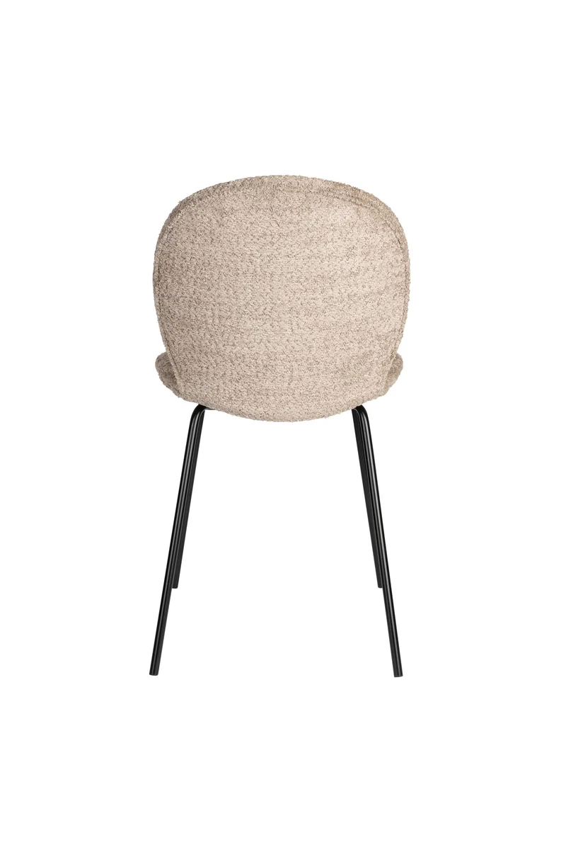Zuiver Stuhl Bonnet – Beige, Polyester, 53 × 45 × 84 cm, 2er-Set