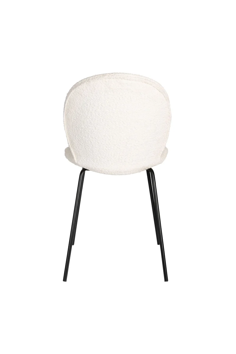 Zuiver Stuhl Bonnet – Off-White, Polyester, 53 × 45 × 84 cm, 2er-Set