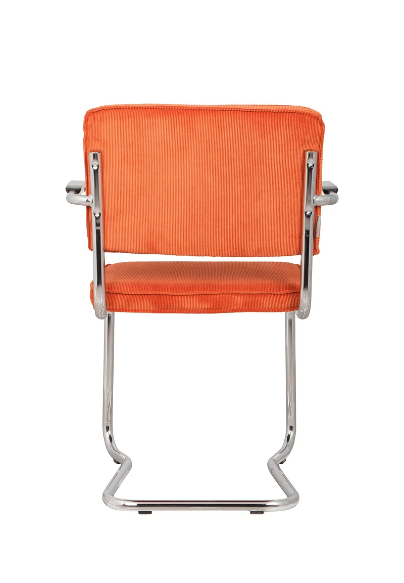 Zuiver Sessel Ridge Kink Rib Orange 19a – Stoff, 60 × 48 × 85 cm, 2er-Set