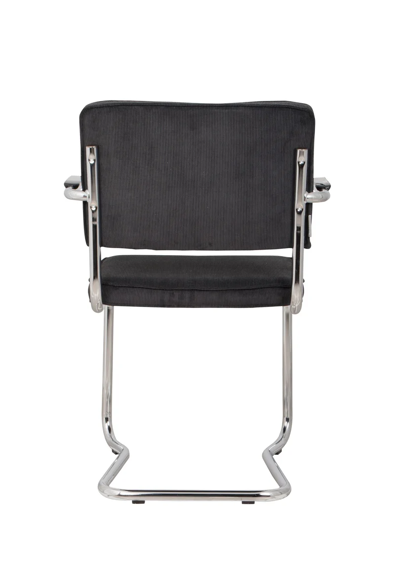 Zuiver Sessel Ridge Kink Rib Black 7a – Stoff, 60 × 48 × 85 cm, 2er-Set