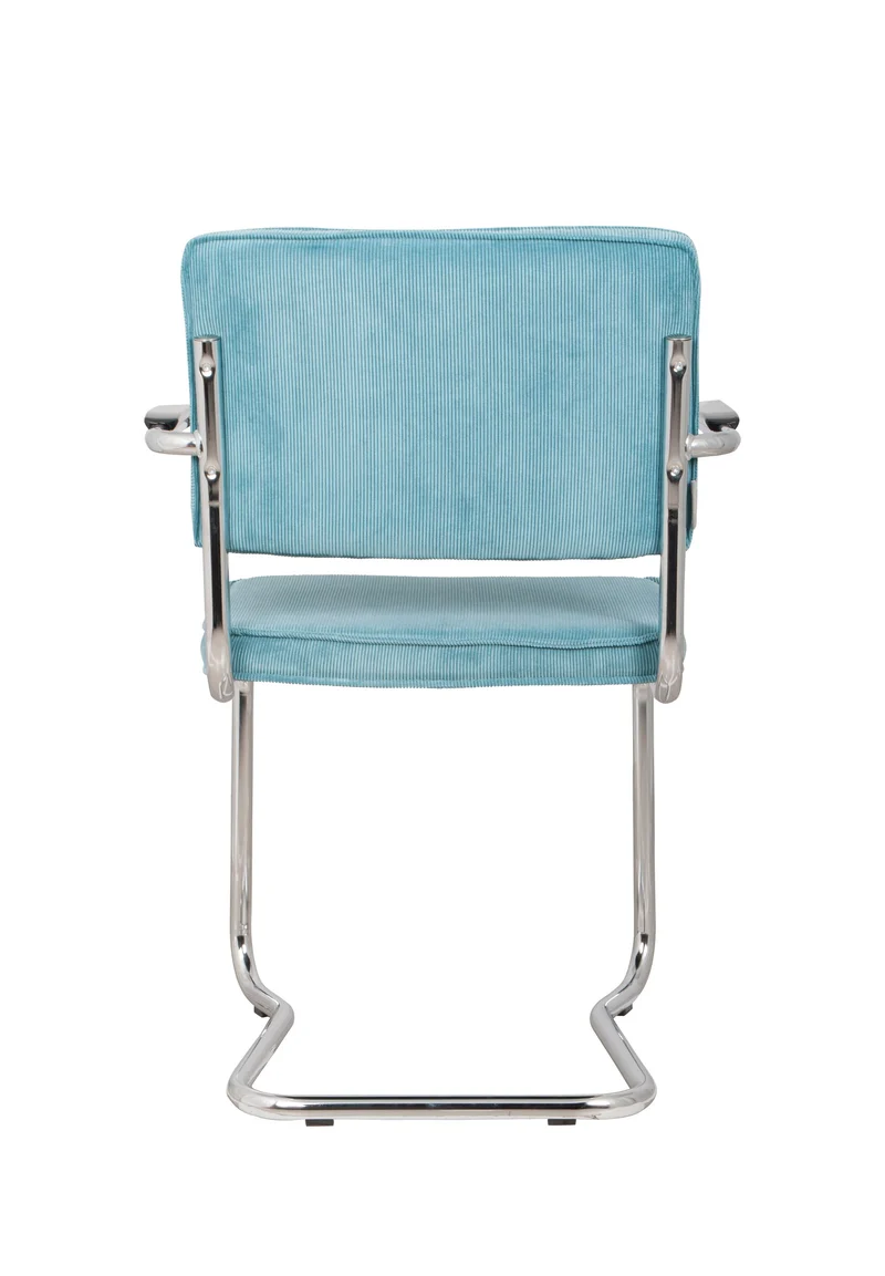 Zuiver Sessel Ridge Kink Rib Blue 12a – Stoff, 60 × 48 × 85 cm, 2er-Set