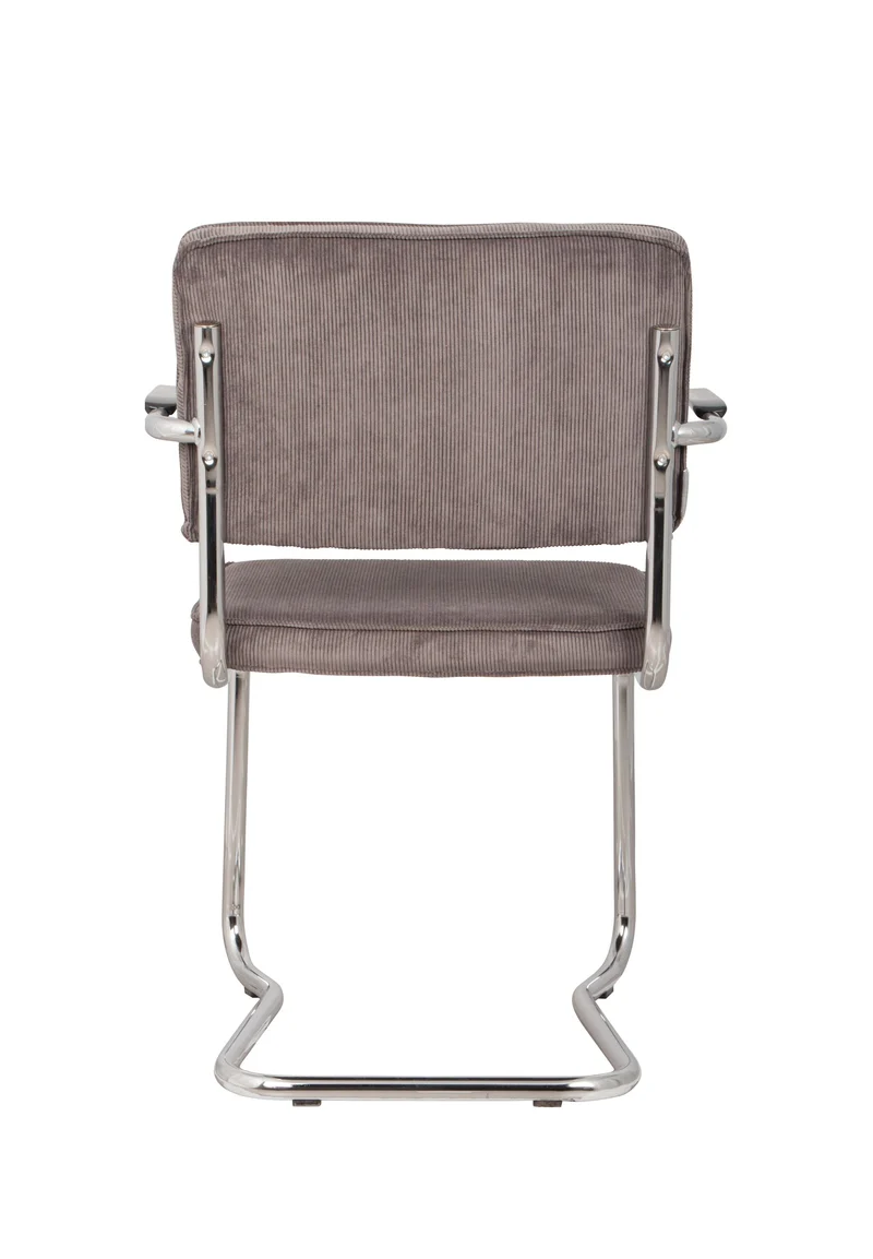 Zuiver Sessel Ridge Kink Rib Grey 6a – Stoff, 60 × 48 × 85 cm, 2er-Set