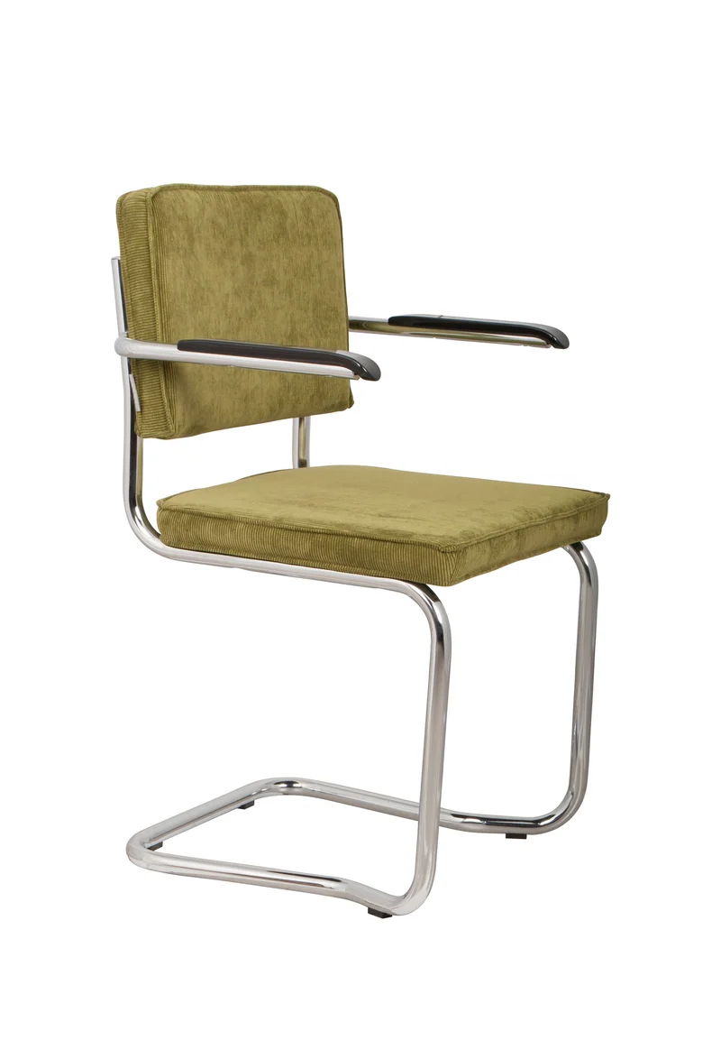 Zuiver Sessel Ridge Kink Rib Green 25a – Stoff, 60 × 48 × 85 cm, 2er-Set