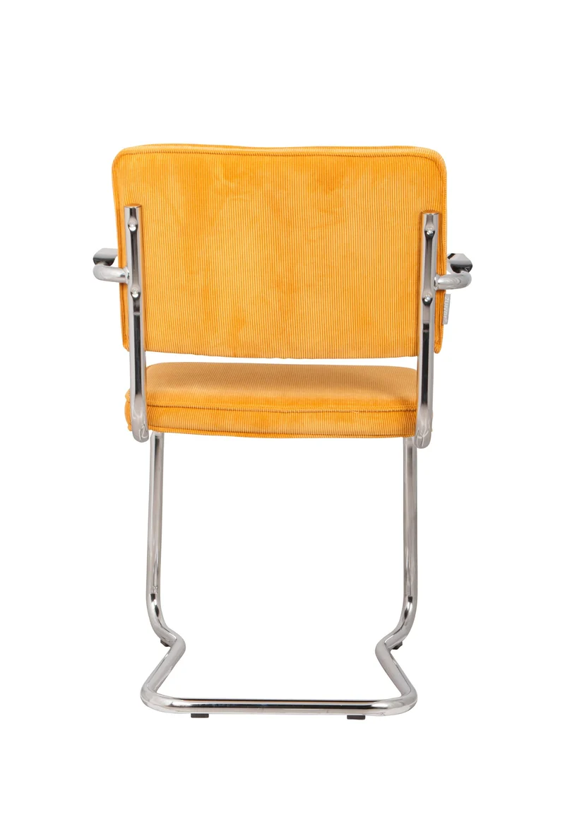 Zuiver Sessel Ridge Kink Rib Yellow 24a – Stoff, 60 × 48 × 85 cm, 2er-Set