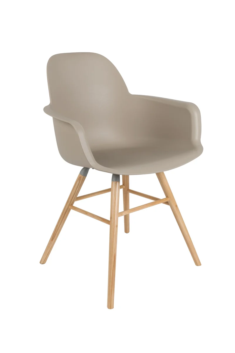 Zuiver Sessel Albert Kuip – Taupe, Polypropylen, 55 × 59 × 81,5 cm, 2er-Set