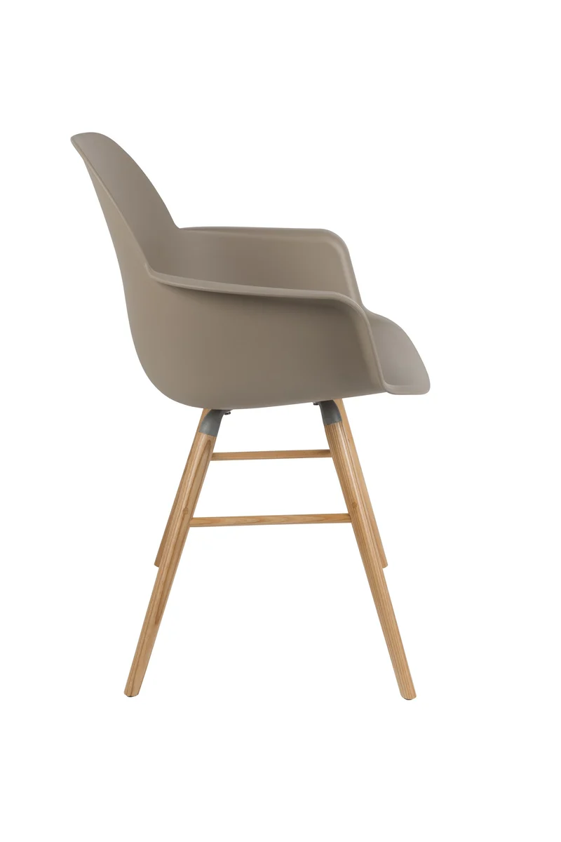 Zuiver Sessel Albert Kuip – Taupe, Polypropylen, 55 × 59 × 81,5 cm, 2er-Set