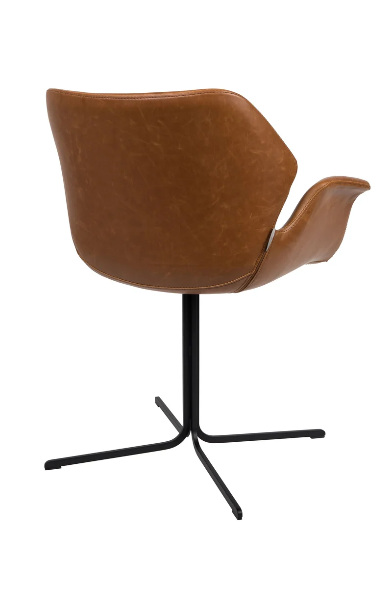 Zuiver Sessel Nikki All – Braun, PU-Kunstleder, 62 × 66 × 80 cm, 2er-Set