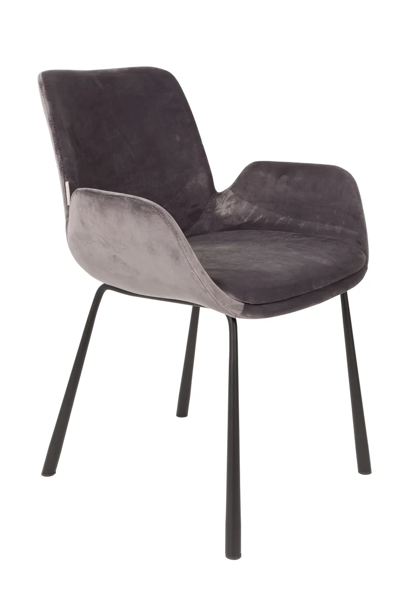 Zuiver Sessel Brit – Dunkelgrau, Stoff, 62 × 59 × 79 cm, 2er-Set