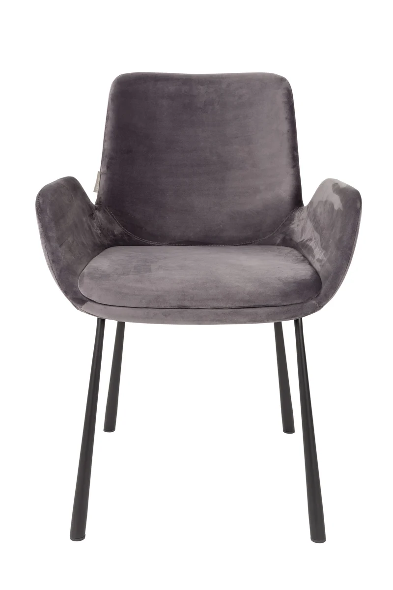 Zuiver Sessel Brit – Dunkelgrau, Stoff, 62 × 59 × 79 cm, 2er-Set