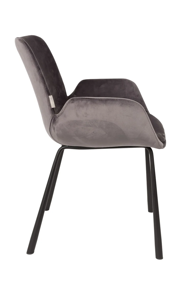 Zuiver Sessel Brit – Dunkelgrau, Stoff, 62 × 59 × 79 cm, 2er-Set