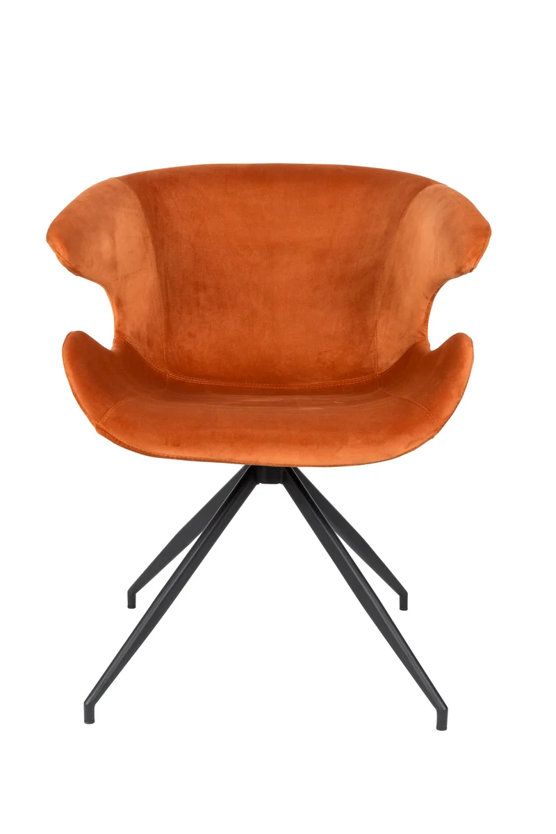 Zuiver Sessel Mia – Orange, Stoff, 62 × 63 × 78,5 cm, 2er-Set