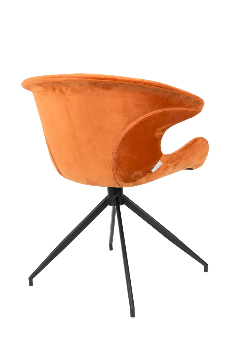 Zuiver Sessel Mia – Orange, Stoff, 62 × 63 × 78,5 cm, 2er-Set