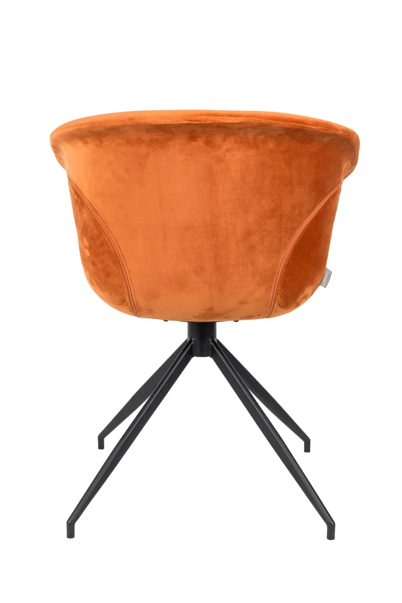 Zuiver Sessel Mia – Orange, Stoff, 62 × 63 × 78,5 cm, 2er-Set