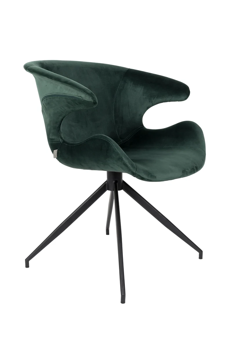 Zuiver Sessel Mia – Grün, Stoff, 62 × 63 × 78,5 cm, 2er-Set