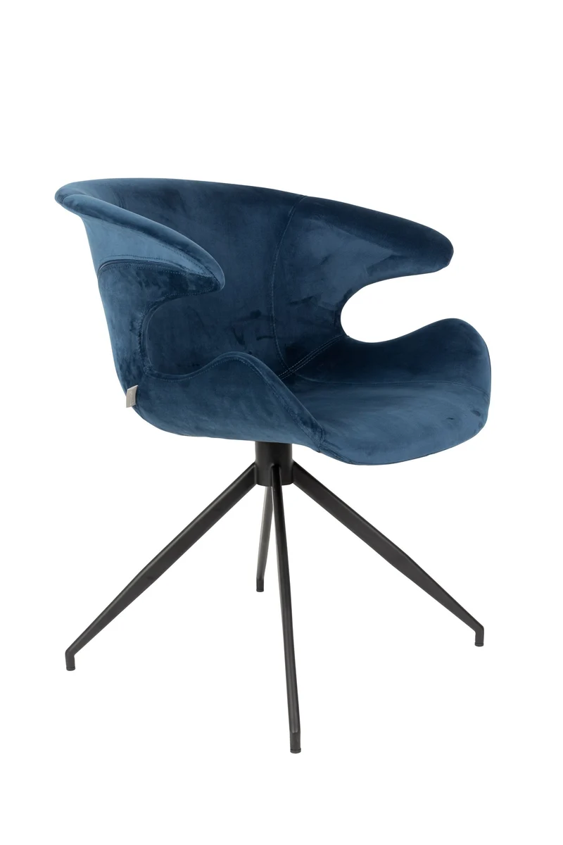 Zuiver Sessel Mia – Blau, Stoff, 62 × 63 × 78,5 cm, 2er-Set