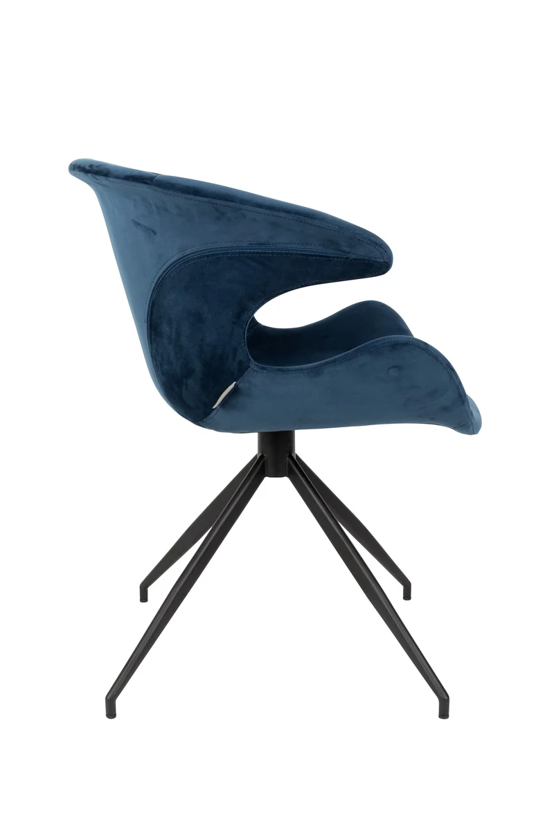 Zuiver Sessel Mia – Blau, Stoff, 62 × 63 × 78,5 cm, 2er-Set