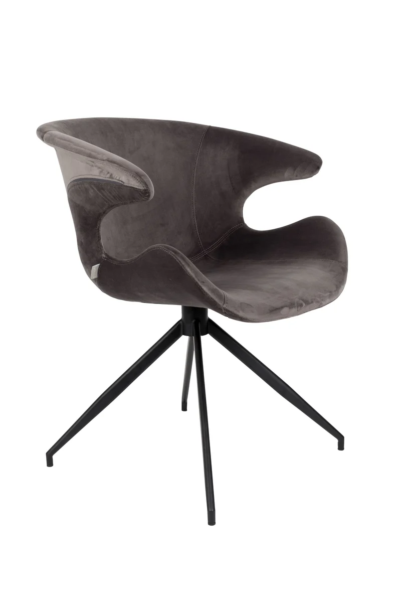 Zuiver Sessel Mia – Grau, Stoff, 62 × 63 × 78,5 cm, 2er-Set