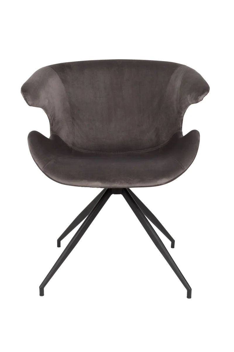 Zuiver Sessel Mia – Grau, Stoff, 62 × 63 × 78,5 cm, 2er-Set