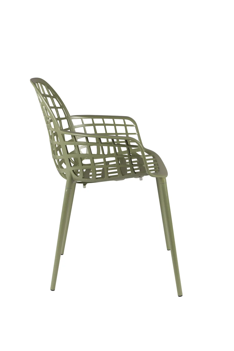 Zuiver Sessel Albert Kuip Garden – Grün, Aluminium, 59,5 × 59,5 × 82,5 cm, 2er-Set