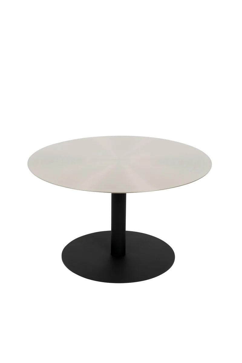 Zuiver Couchtisch Snow Brushed Satin – Schwarz, Stahl, 60 × 60 × 35 cm