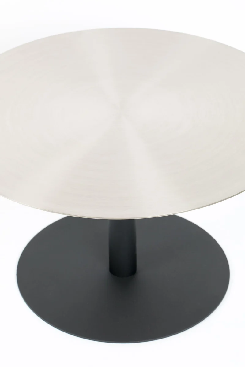 Zuiver Couchtisch Snow Brushed Satin – Schwarz, Stahl, 60 × 60 × 35 cm