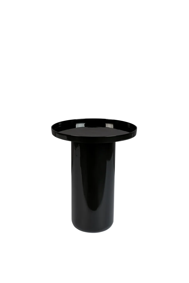 Zuiver Beistelltisch Shiny Bomb – Schwarz, Aluminium, 40 × 40 × 51,5 cm