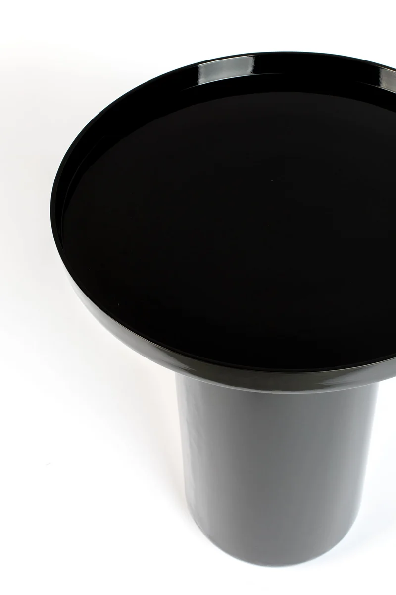 Zuiver Beistelltisch Shiny Bomb – Schwarz, Aluminium, 40 × 40 × 51,5 cm