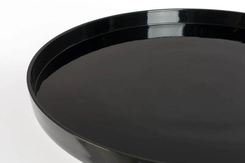 Zuiver Beistelltisch Shiny Bomb – Schwarz, Aluminium, 40 × 40 × 51,5 cm