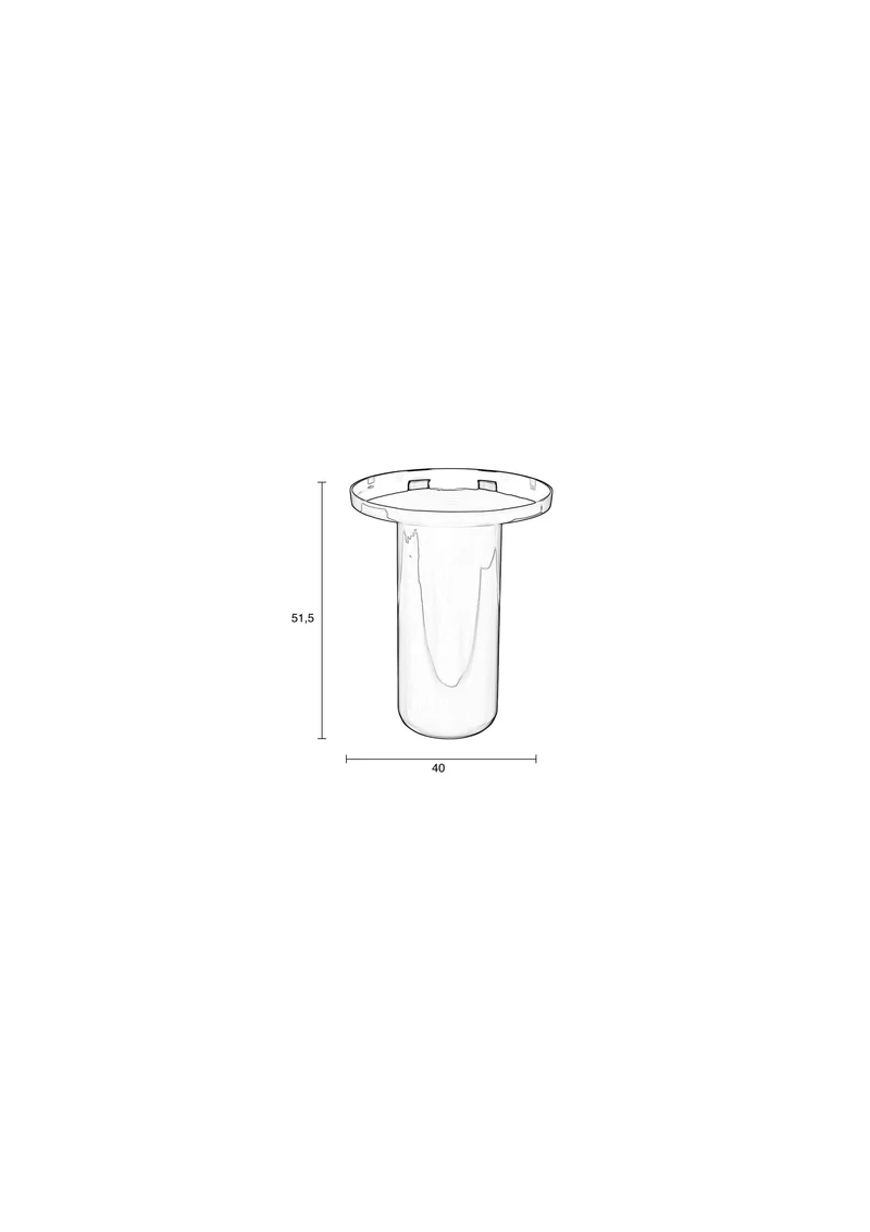 Zuiver Beistelltisch Shiny Bomb – Schwarz, Aluminium, 40 × 40 × 51,5 cm